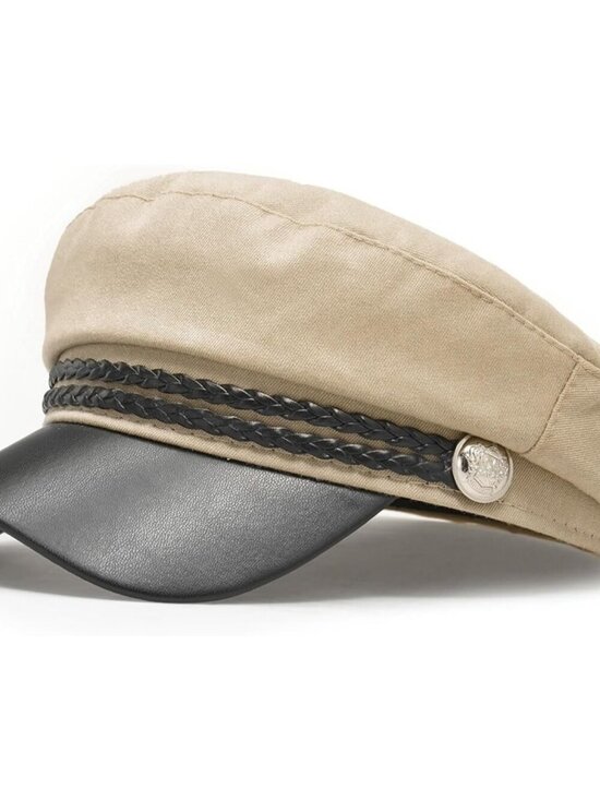 Women\'s Newsboy Cap Fiddler Caps Classic Beret Hat Fisherman Flat Hats Beige main image 7
